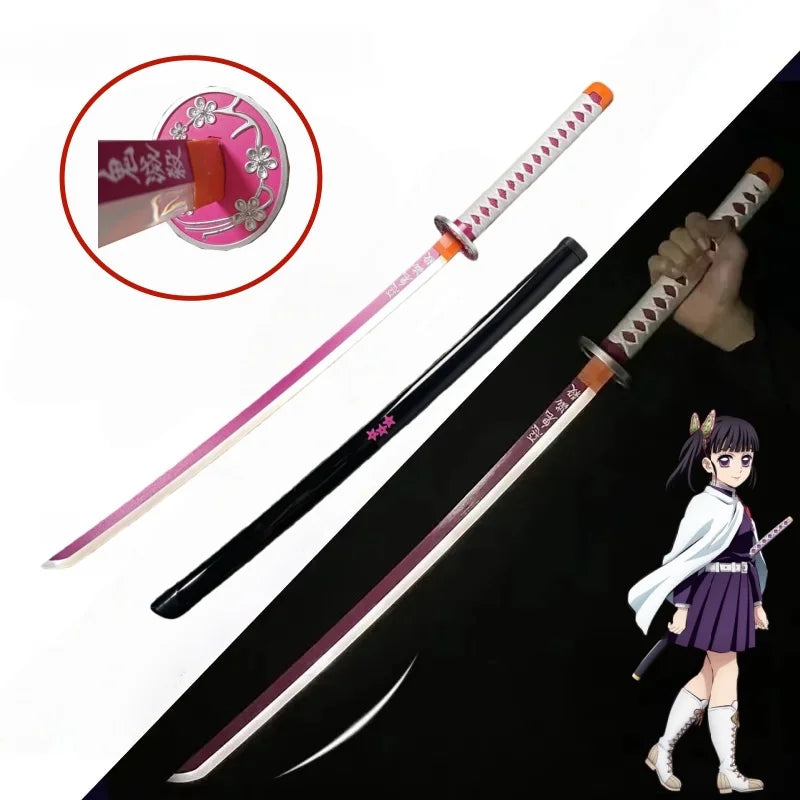 104cm Bright Katana LED Light Sword Kimetsu No Yaiba Anime Cosplay Prop Real Size Japanese Katana Samurai Sabre Demon Slayer