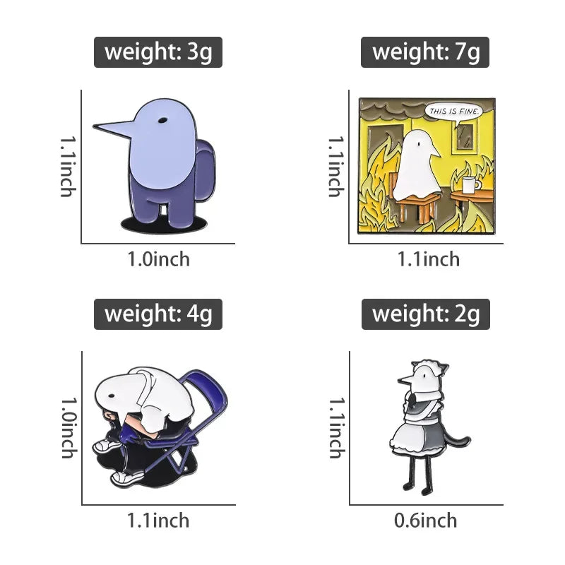 Anime Goodnight Punpun Enamel Pins Cartoon Figures Metal Brooches Decor Lapel Badge Jewelry Gifts for Kids Friends Drop Shipping