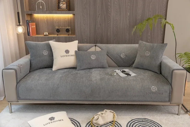 1PC Chenille Universal Sofa Cover Non-Slip Combination Sofa Cushion L Shape Couch Towel for Living Room Protector fundas de sofa