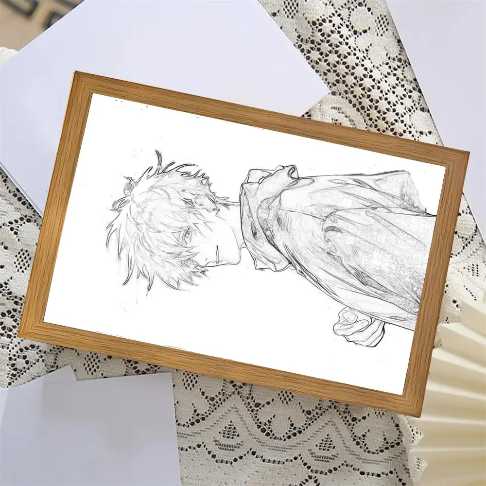 Jujutsu Kaisen Gojo LED Photo Frame – Light Painting Decor
