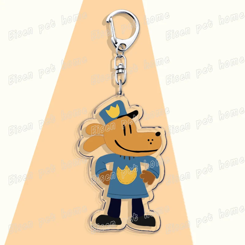 Popular Cartoon Dog Man and Cat Keychain for Accessories Bag Key Chain Ring Jewelry Fans Cute Anime Gifts Kids Children Keychain