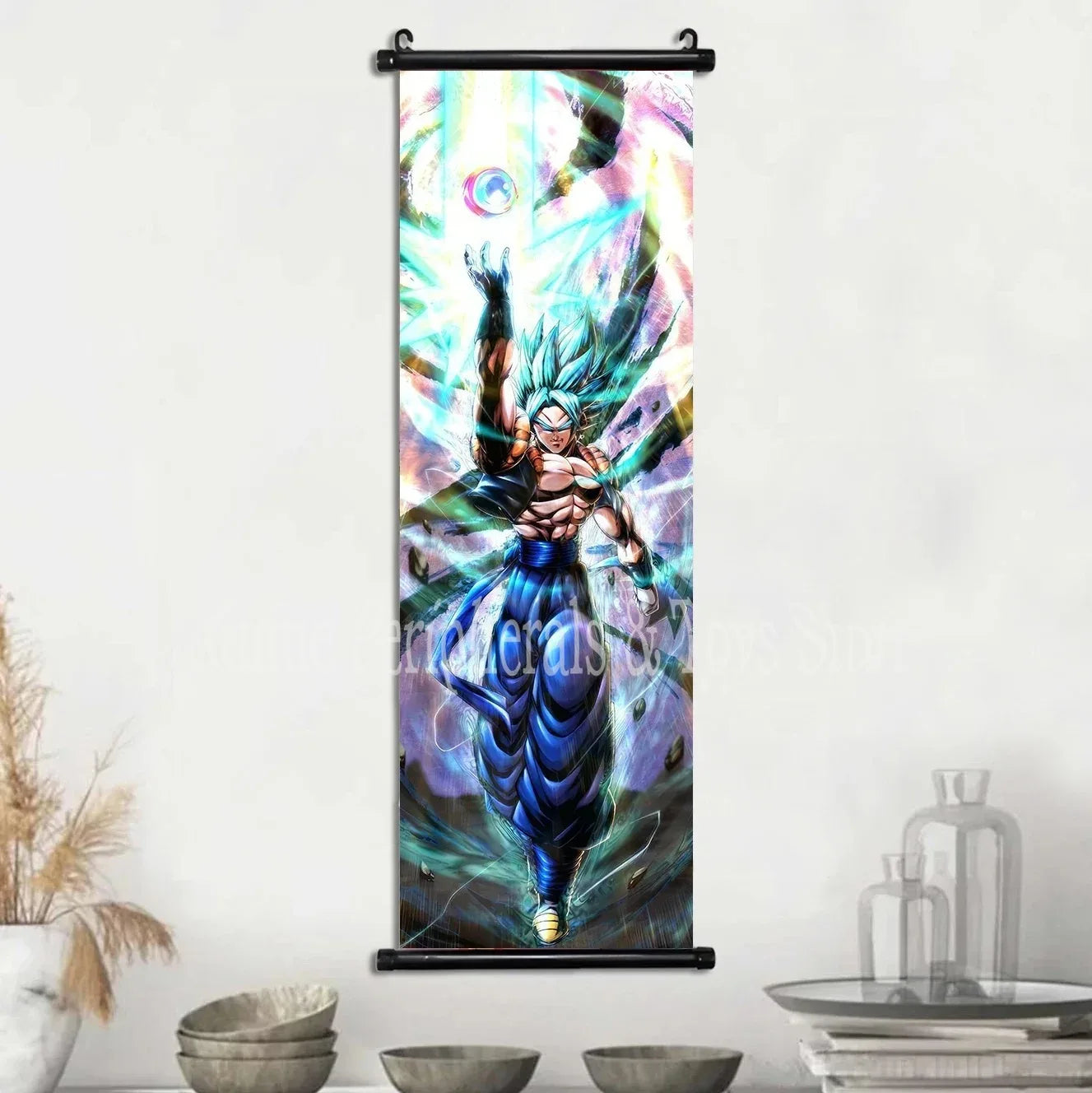 Printed Dragon Ball Poster Anime Wall Artwork Goku Pictures Bejīta Painting Canvas Super Saiyan Hanging Scrolls Home Room Decor