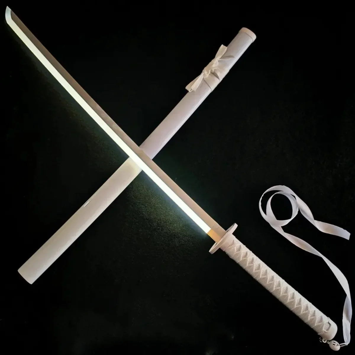 40inch Luminous Bleach Katana Kuchiki Rukia Sword Led Light Anime Cosplay Prop Knife Real Size Japanese Katana Samurai Sabre Toy