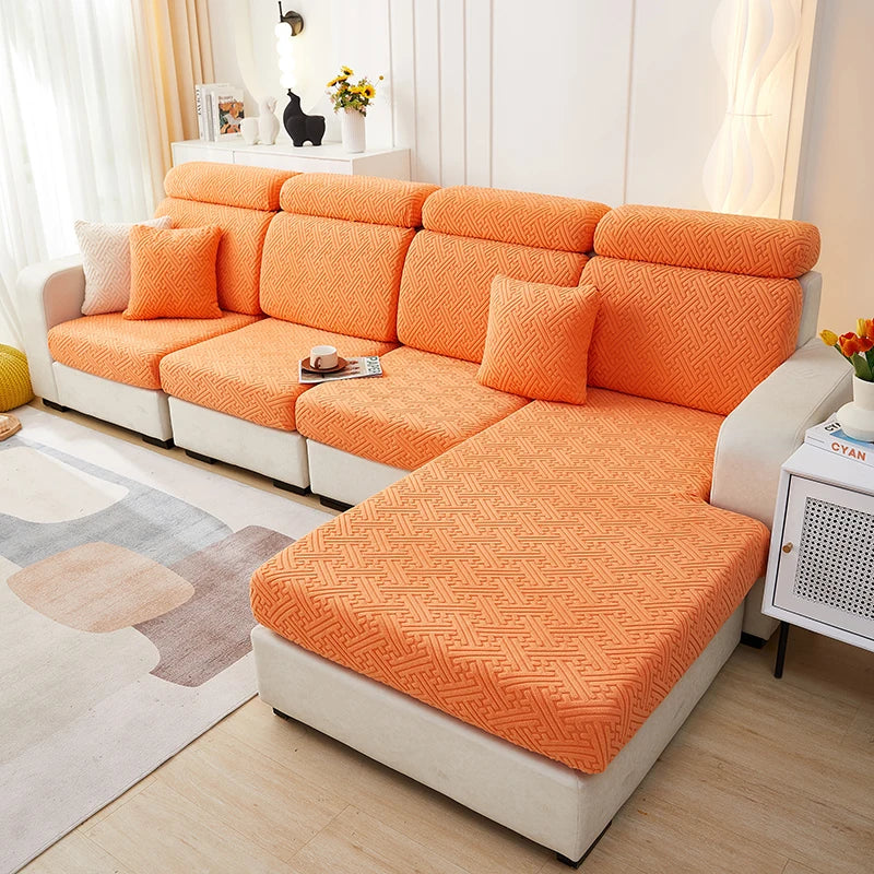 Thicken Sofa Seat Cushion Cover Jacquard Chair Cover Sofa Slipcover Stretch Adjustable Sofa Cover Pets Kids Furniture Protector