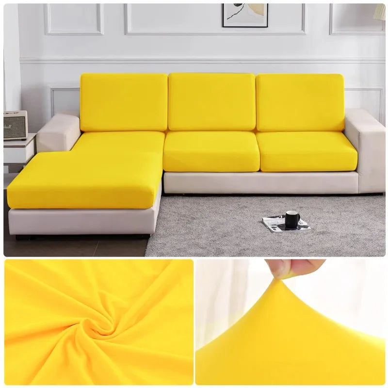Elastic Sofa Seat Cushion Cover Spandex Polyester Sofa Cover for Living Room Washable Removable L Shape Corner Couch Protector