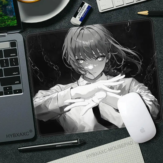 Makima Mousepad Small Office Computer Desk Mat Table Keyboard Chainsaw Man Mouse Pad Laptop Cushion Non-slip Deskpad Home Decor