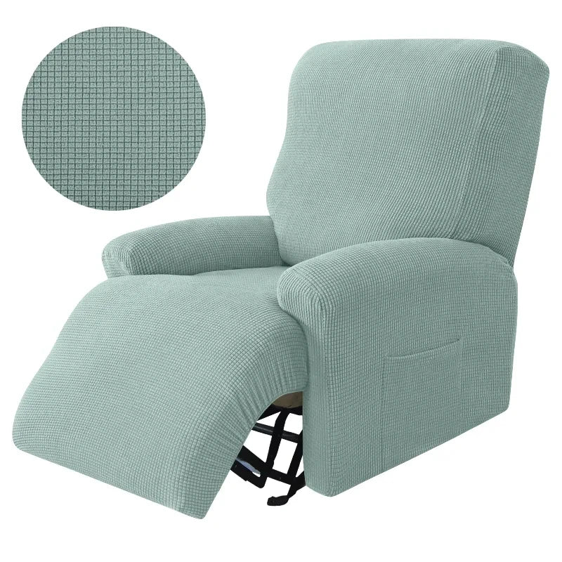 Recliner Sofa Cover Lazy Chair Solid Color Cushion Cover Stretch Spandex Couch Slipcovers Non Slip Armchair Slipcovers 4pcs/set