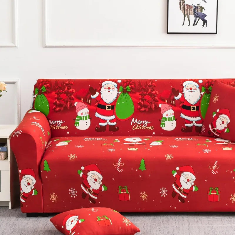 Christmas decoration Sofa Cover Stretch Modern Chair Couch Cover Sofa Covers for Living Room Furniture Protector 1/2/3/4 Seater