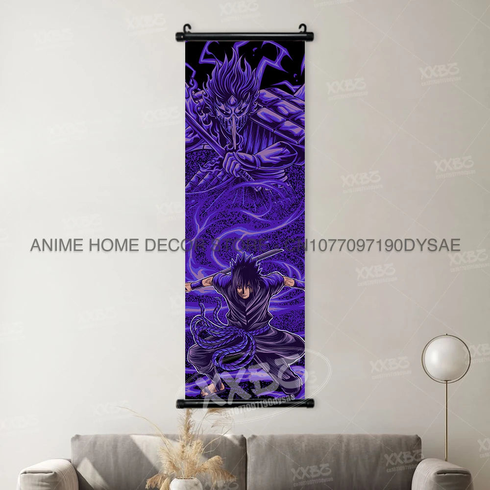 Naruto Posters Uchiha Madara Decorative Painting Uchiha Itachi Anime Hatake Kakashi Wall Art Uchiha Sasuke Scrolls Picture Decor