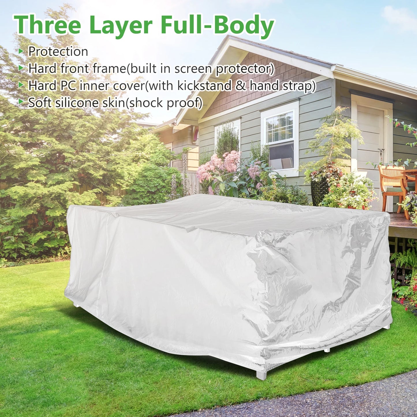 210D Outdoor Furniture Cover Waterproof Terrace Garden Cover Rain And Snow Table Sofa Chair Protective Cover Dust Cover