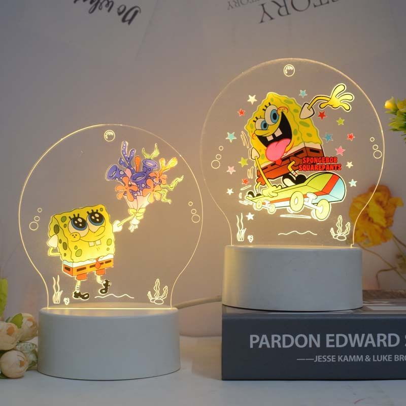 SpongeBob Patrick Star 3D LED Lamp – Bedroom Decor Light