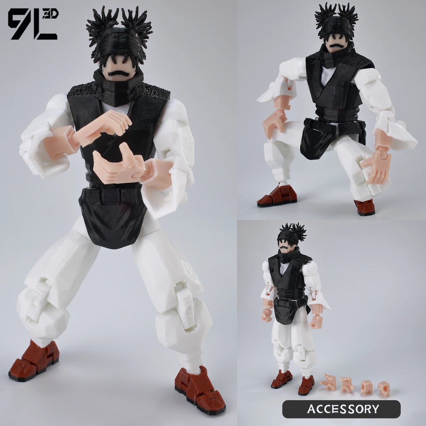 9L3D Printed Lucky Dummy 13 Jujutsu Kaisen Gojo Satoru Toji Yuji Sukuna Anime Action Figures Mannequin Yuuta Rika Model T13 Toys