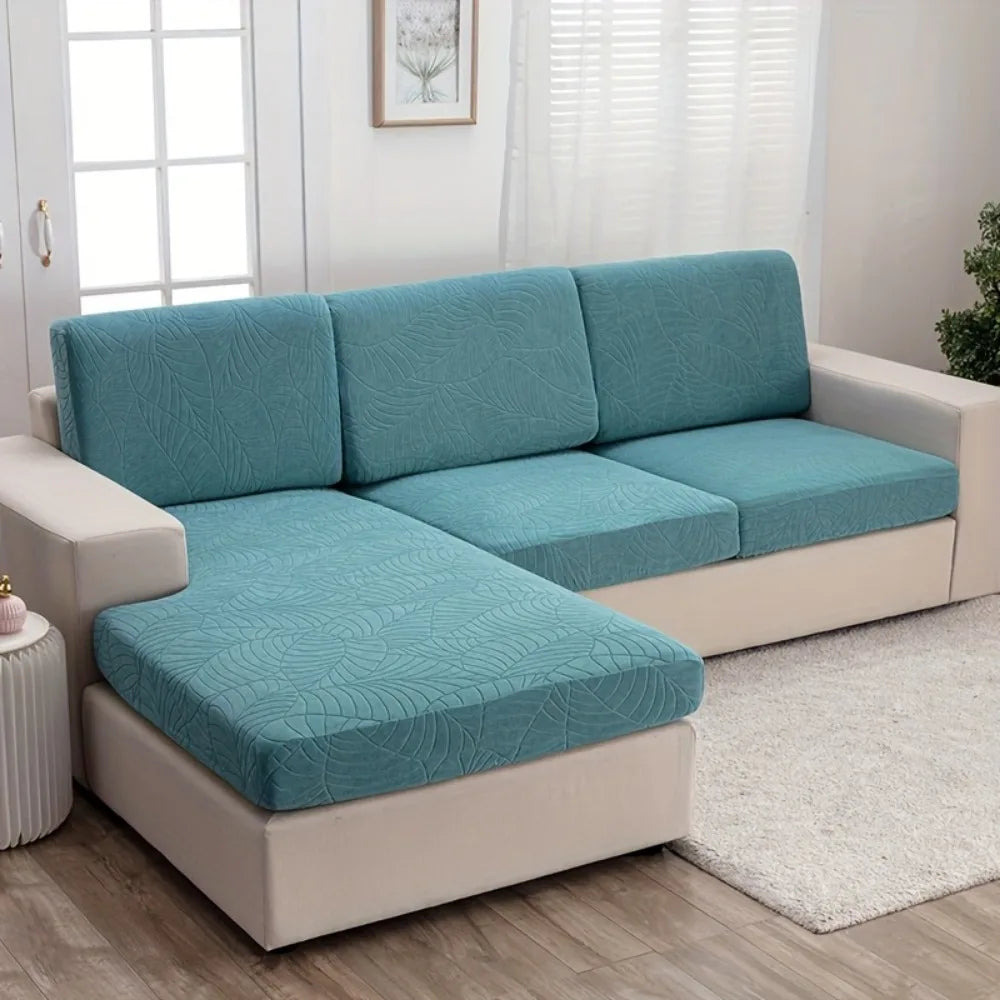 Waterproof Stretch Sofa Cushion Cover Jacquard Fabric Pure Sofa Cover Removable Protector Couch Cover Chaise Lounge Living Room