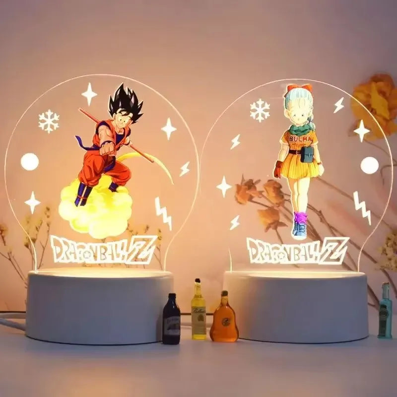 Dragon Ball Night Light Series Animation Figures 3d Ornaments Goku Cartoon Stand Table Lamp Desktop Decoration Christmas Gifts