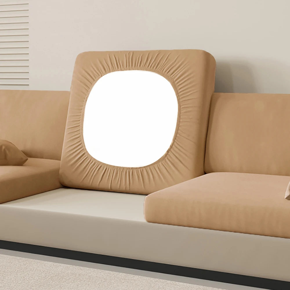 Anti-Dirt Velvet Sofa Cushion Slipcover Elastic Chair Seat Protector for Pets and Furniture Sofa Cover Living Room Bedroom Decor