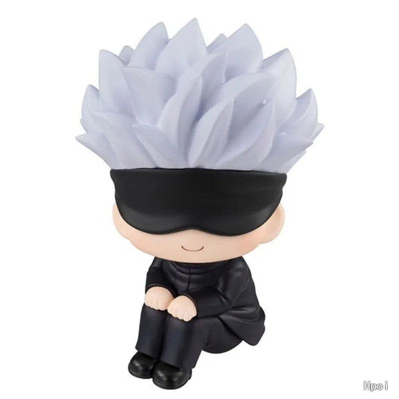9cm Jujutsu Kaisen Gojo Satoru Yuji Itadori Megumi Movable Sitting Doll Cartoon Creative Q Version Pvc Series Ornaments Toy Gift