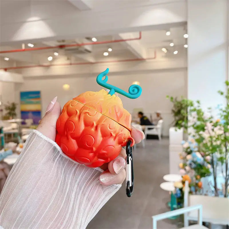 One Piece Devil Fruit For Airpods 4 Case 2024,Anime Silicone Protective Earphone Cover For Airpods Pro 2 Case/Airpods 3