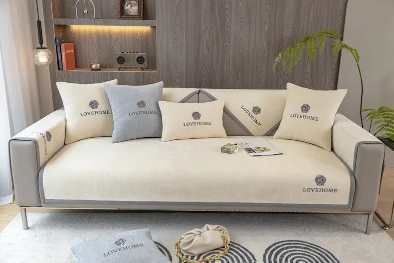 1PC Chenille Universal Sofa Cover Non-Slip Combination Sofa Cushion L Shape Couch Towel for Living Room Protector fundas de sofa