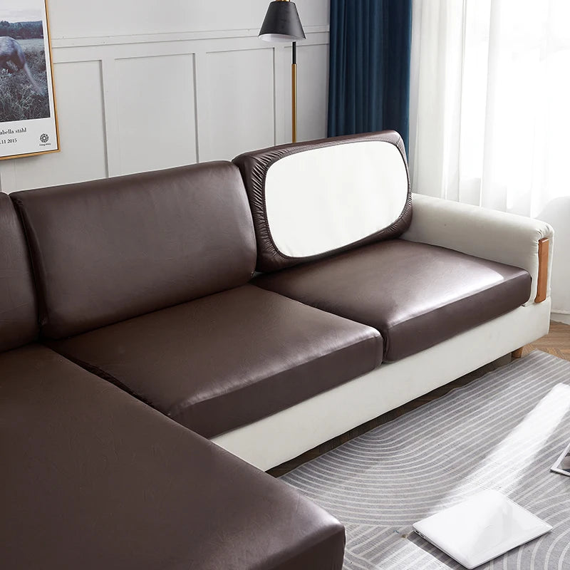 easy clean waterproof PU funiture protector solid sofa cover Corner sofa seat slipcover elastic stretch couch cover