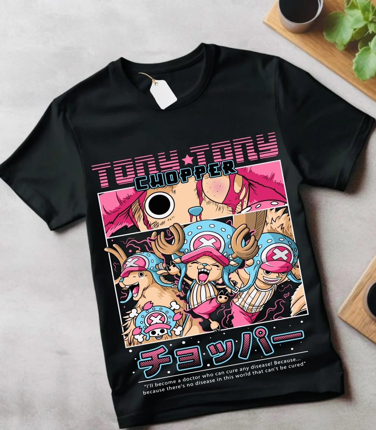 2026 Summer ONE PIECE Anime Tony Tony Chopper Printed Loose Short-sleeved Pure Cotton Children's T-shirt Tide Unisex Casual Y2k