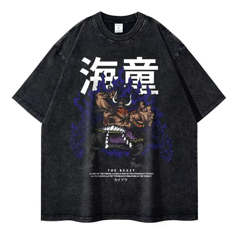 The 2026 Anime One Piece T-shirt for Men Summer Short Sleeves New Japanese Luffy Cotton with A Round Neck Women Tops