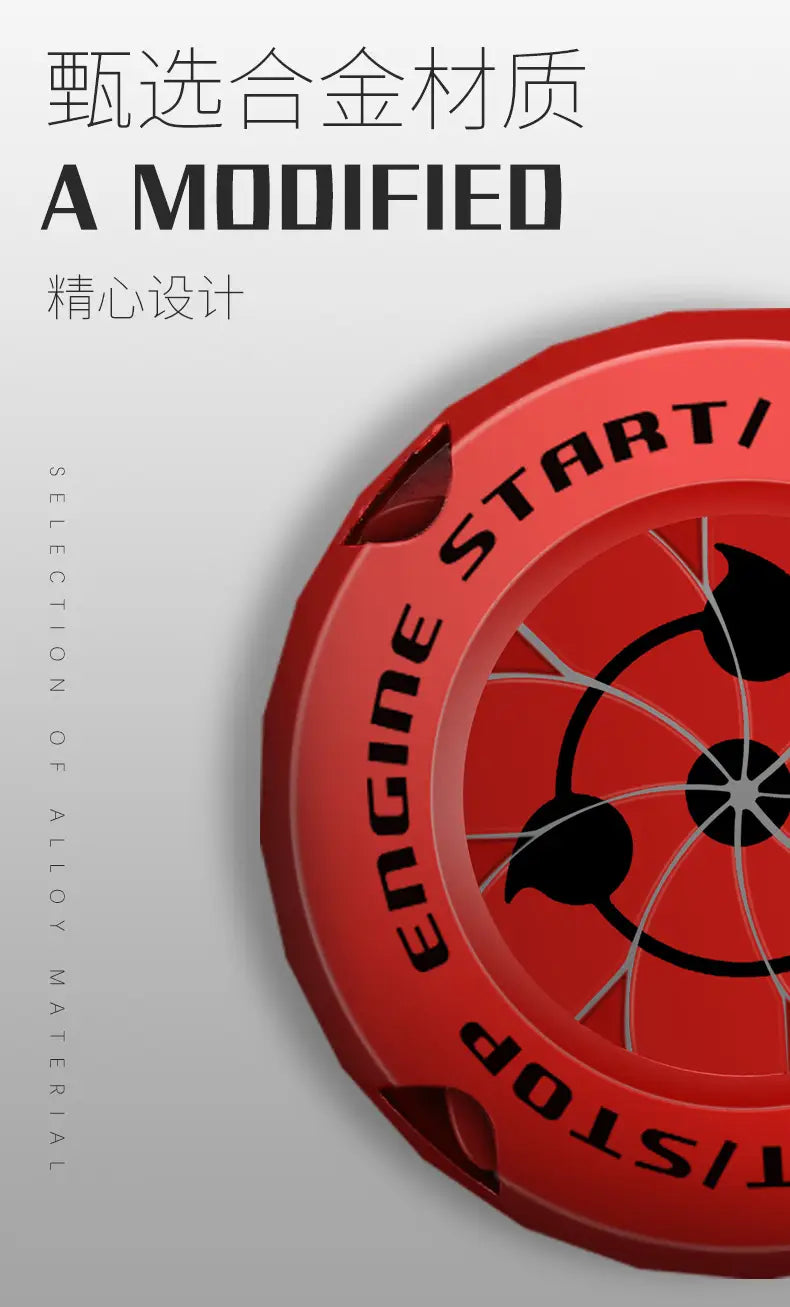 Naruto Sharingan Start Button Cover – Ignition Switch Decor