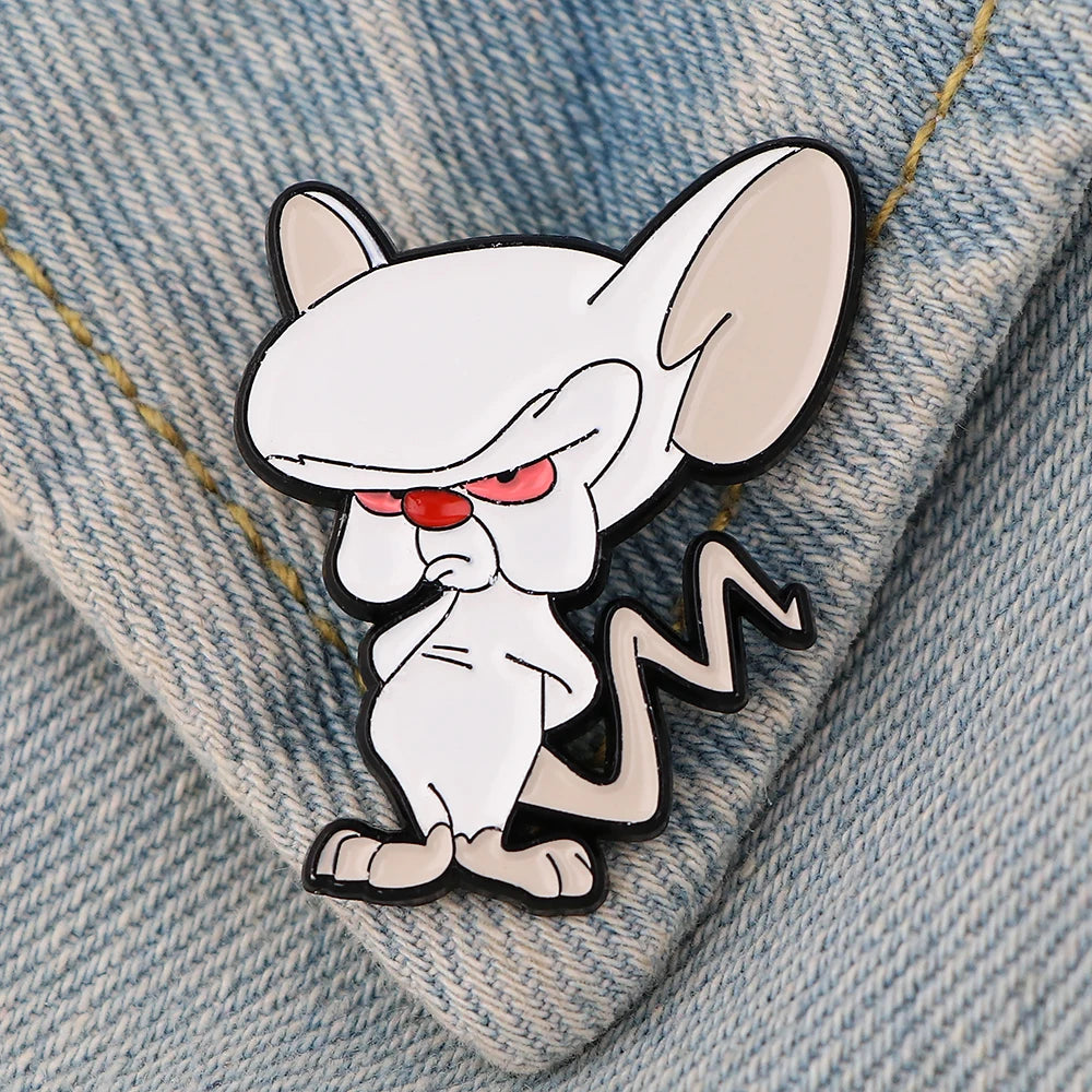 DZ2440 Novelty Cute Mouse Funny Enamel Pins for Clothes Badges on Backpack Lapel Pin Decoration Anime Jewelry Accessories Gifts
