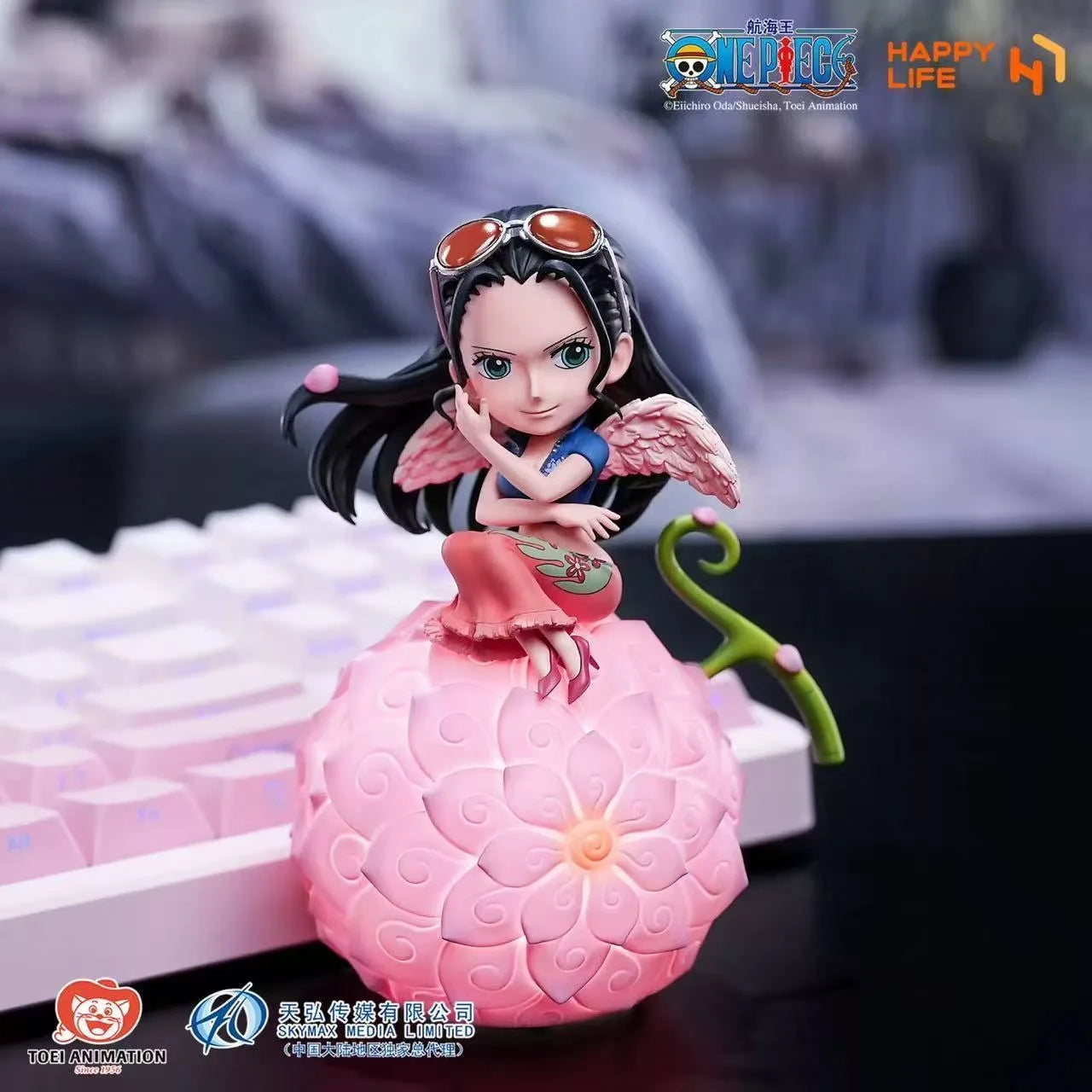 Anime One Piece Devil Fruit Night Light Nika Luffy Cute Figure  Robin Ace Chopper Voice-Controlled Night Light Desktop Ornament