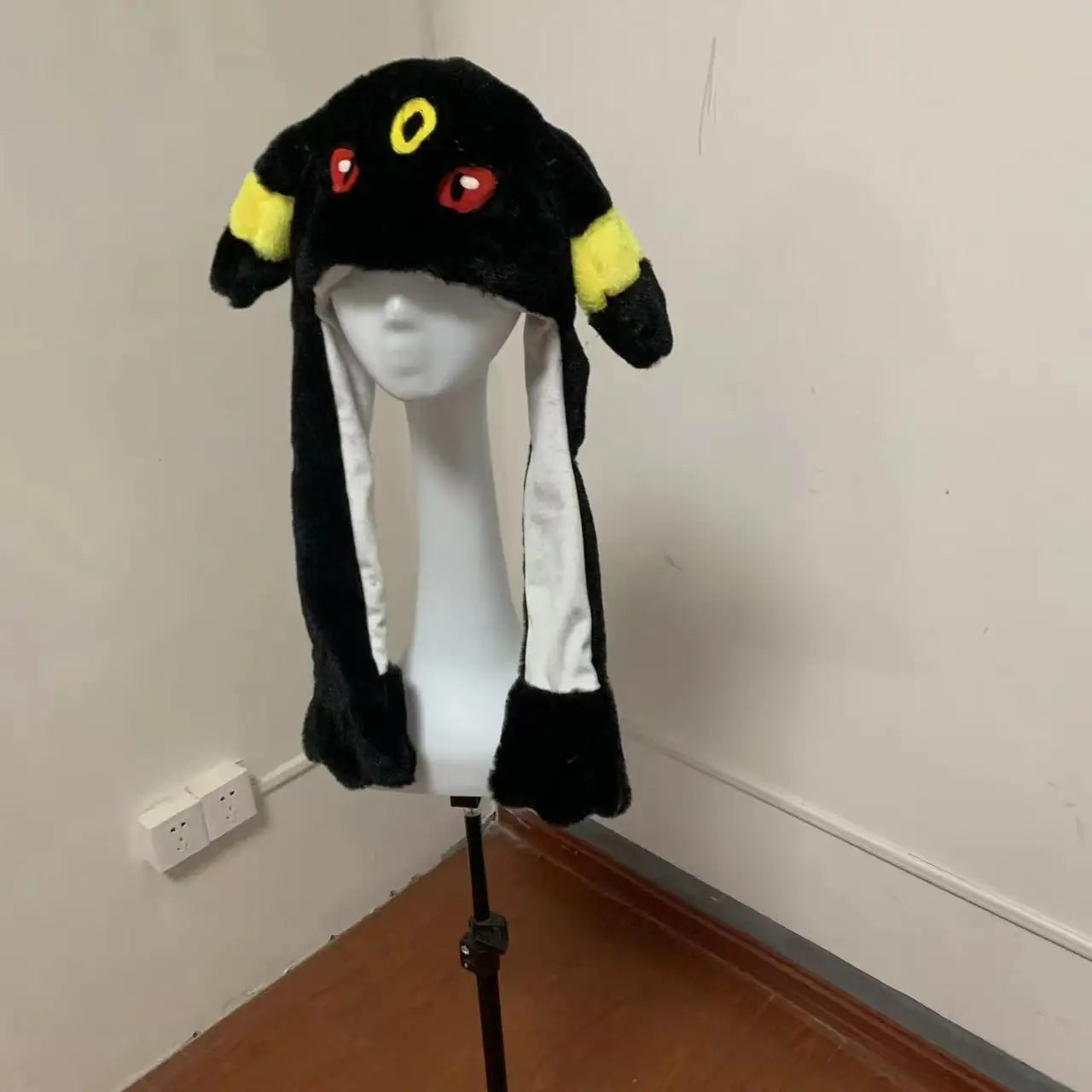 New Cartoon Cute Doll Pokemon Airbag Hat Pinch Ears Moving Hat Winter Warm Hat Children'S Christmas Gift