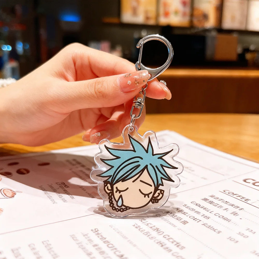Cute Anime Nana Keychain for Accessorie Bag NANA Chibi Farming Charm Keyrings Jewelry Friends Oosaki Nan Manga Gifts