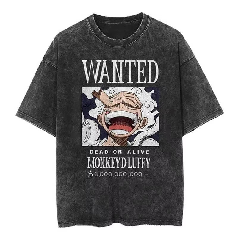 The 2026 Anime One Piece T-shirt for Men Summer Short Sleeves New Japanese Luffy Cotton with A Round Neck Women Tops