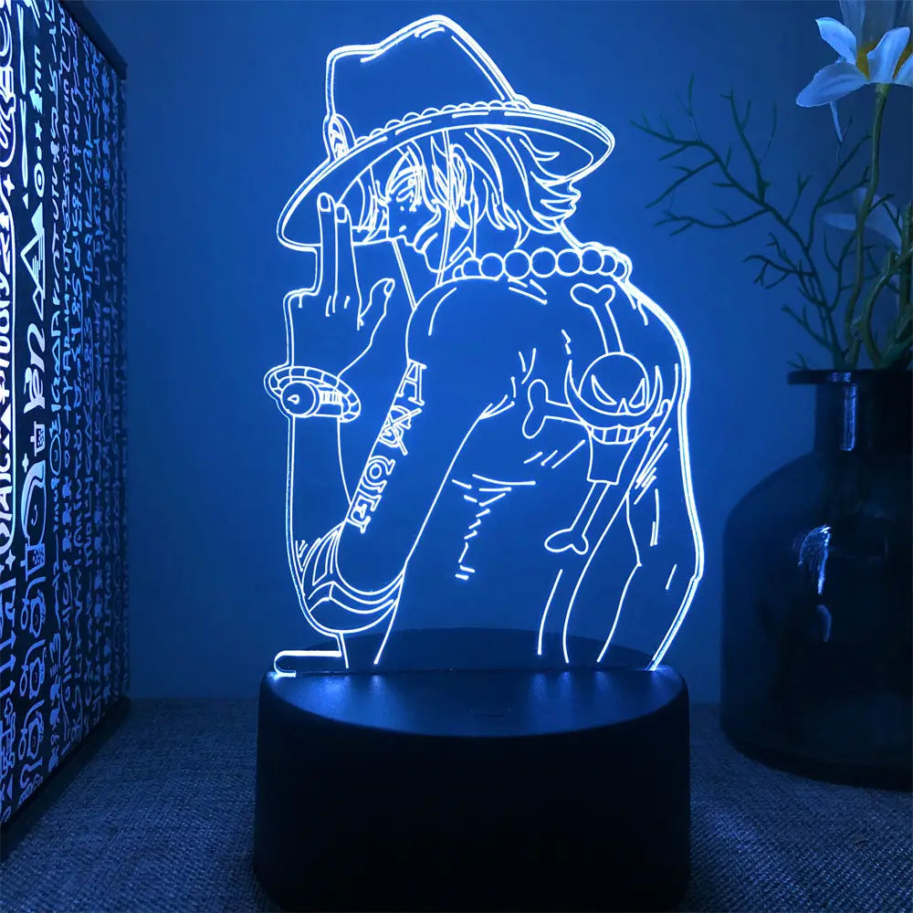 One Piece Luffy 3D LED Night Light – Color Lamp