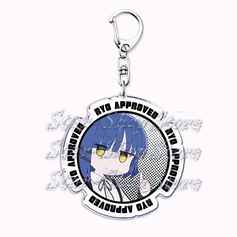 Cute Cartoon Anime Keychains for Accessories Bag Hitori Gotoh Nijika Ijichi Ryo Yamada Ikuyo Kita Keyring Jewelry Fans Gifts