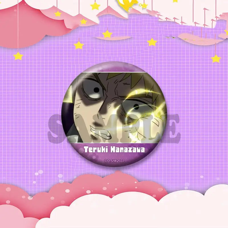 Anime Shigeo Kageyama Arataka Reigen Teruki Cosplay Badges COSTUME Mob Psycho 100 Lapel Pin Round Brooch on Bag Hat