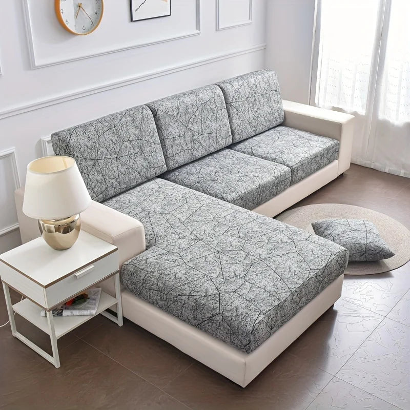 Elastic Sofa Seat Cushion Cover for Living Room Stretch Floral Printed Armchair Couch Cover Corner L-shape Removable Anti-dust