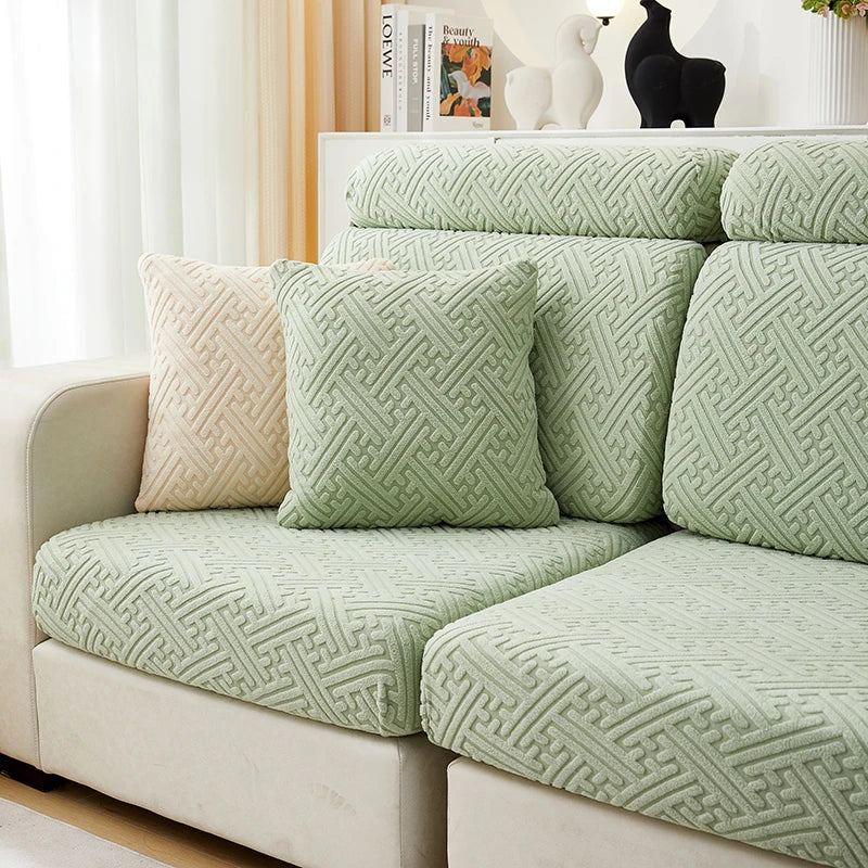 Thicken Sofa Seat Cushion Cover Jacquard Chair Cover Sofa Slipcover Stretch Adjustable Sofa Cover Pets Kids Furniture Protector