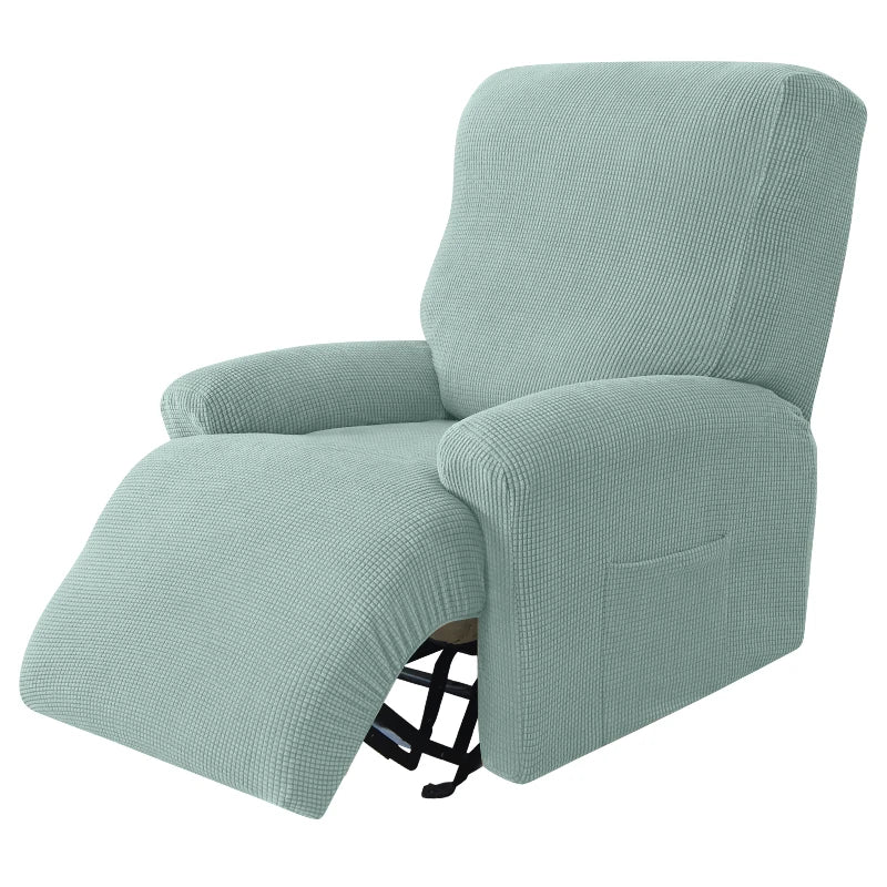 Recliner Sofa Cover Lazy Chair Solid Color Cushion Cover Stretch Spandex Couch Slipcovers Non Slip Armchair Slipcovers 4pcs/set