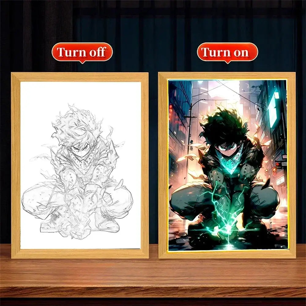 My Hero Academia Deku LED Light Painting Lamp