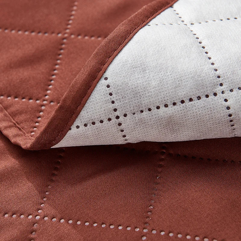 Anti-slip Recliner Chair Cover Solid Color Quilted Seat Slipcover Anti-wear Relax Armchair Coushion for Living Room Home