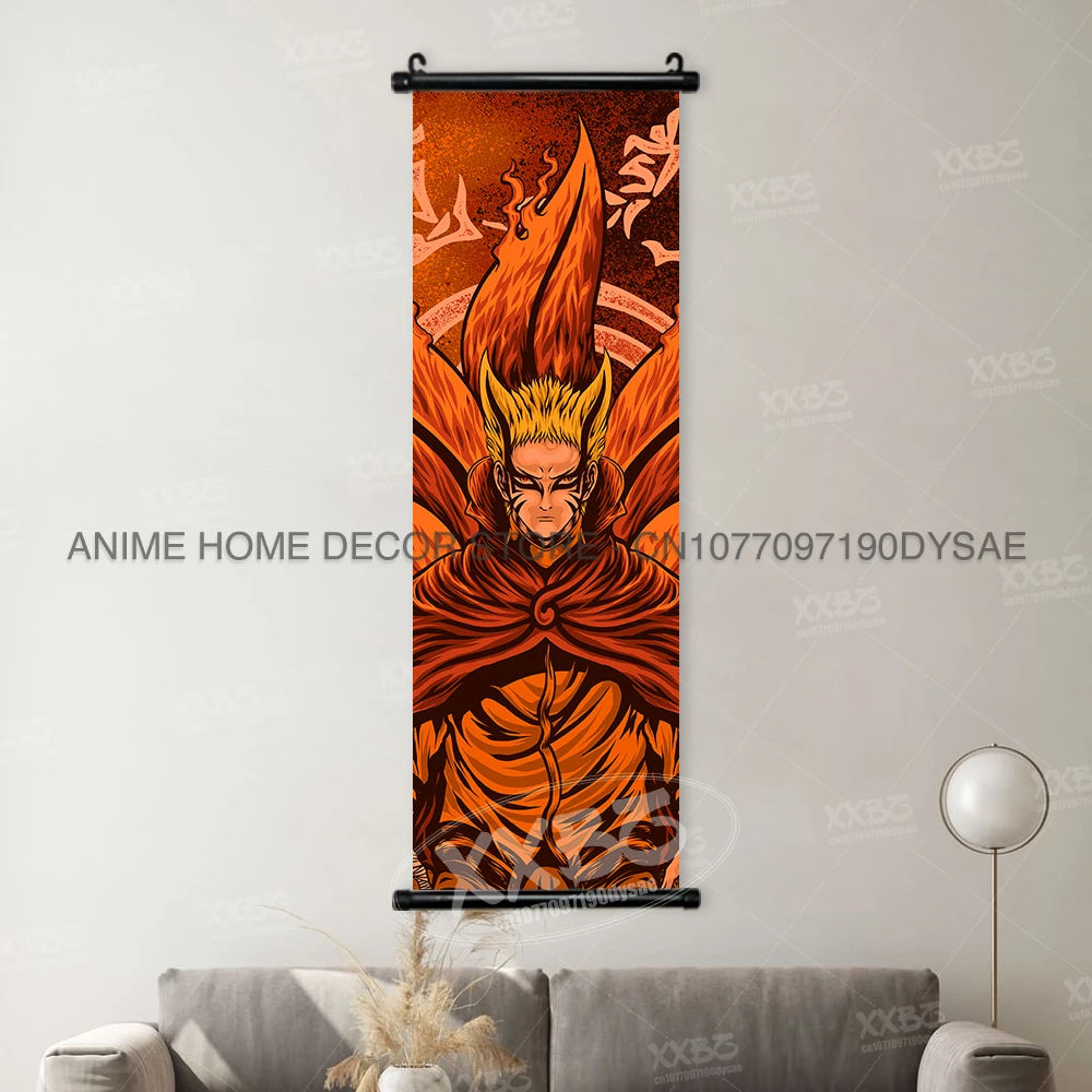 Naruto Posters Uchiha Madara Decorative Painting Uchiha Itachi Anime Hatake Kakashi Wall Art Uchiha Sasuke Scrolls Picture Decor