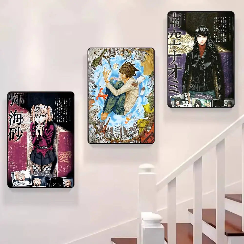 Anime D-Death Note DN L Poster HD Art Sticky Wall Waterproof Home Living Room Bedroom Bar Aesthetic Decoration