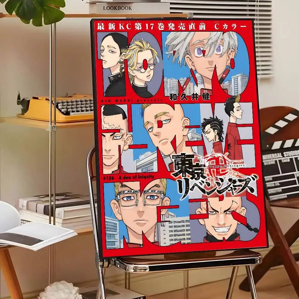 Japan Anime Tokyo Revengers Poster art canvas HD aesthetic Printing Paper Wall Art for Living Room Bar fashion Home Decor