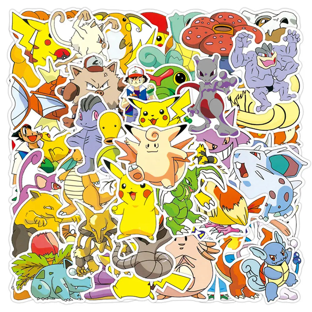 Pokemon Pikachu Waterproof Sticker Pack – Laptop & Phone Decals