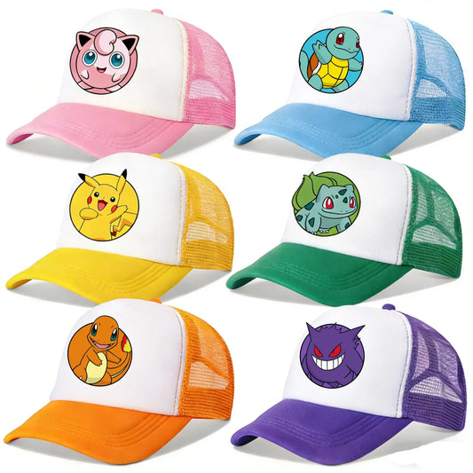 Pokemons New Baseball Cap for Kids Adult Cartoon Peaked Hat Kawaii Boys Girls Anime Summer Hats Fashion Kids Accessories Gift