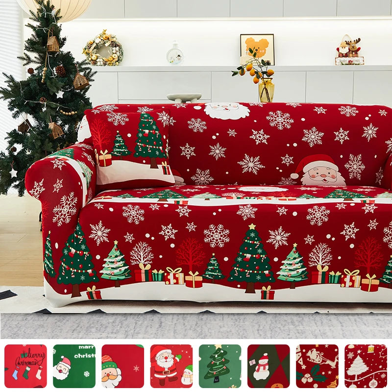 Christmas decoration Sofa Cover Stretch Modern Chair Couch Cover Sofa Covers for Living Room Furniture Protector 1/2/3/4 Seater