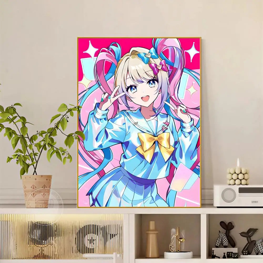 anime Needy Streamer Overload Poster Versatile HD Waterproof Wall Art Self-Adhesive Decor for Any Space Ideal Gift