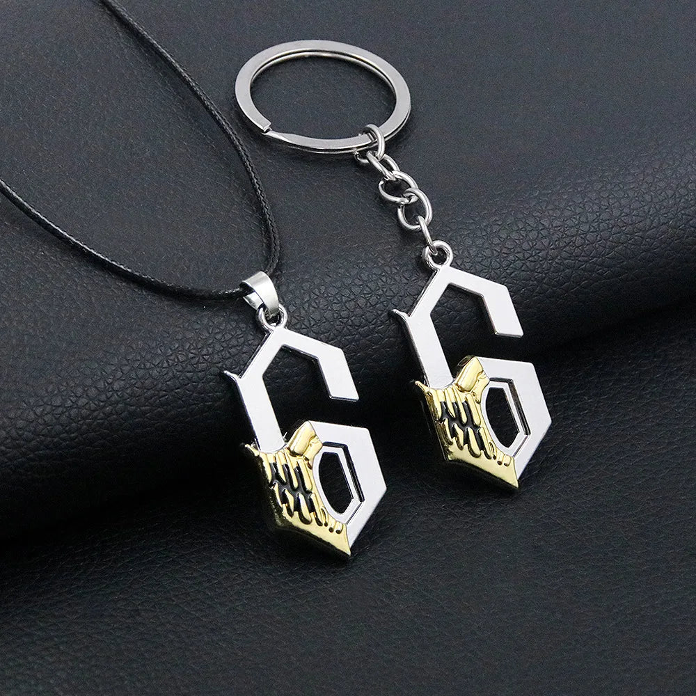 Anime BLEACH Kurosaki Ichigo False Mask Cosplay Necklace Keychain Grimmjow Necklace Cosplay Accessories Man Woman Jewelry Gifts