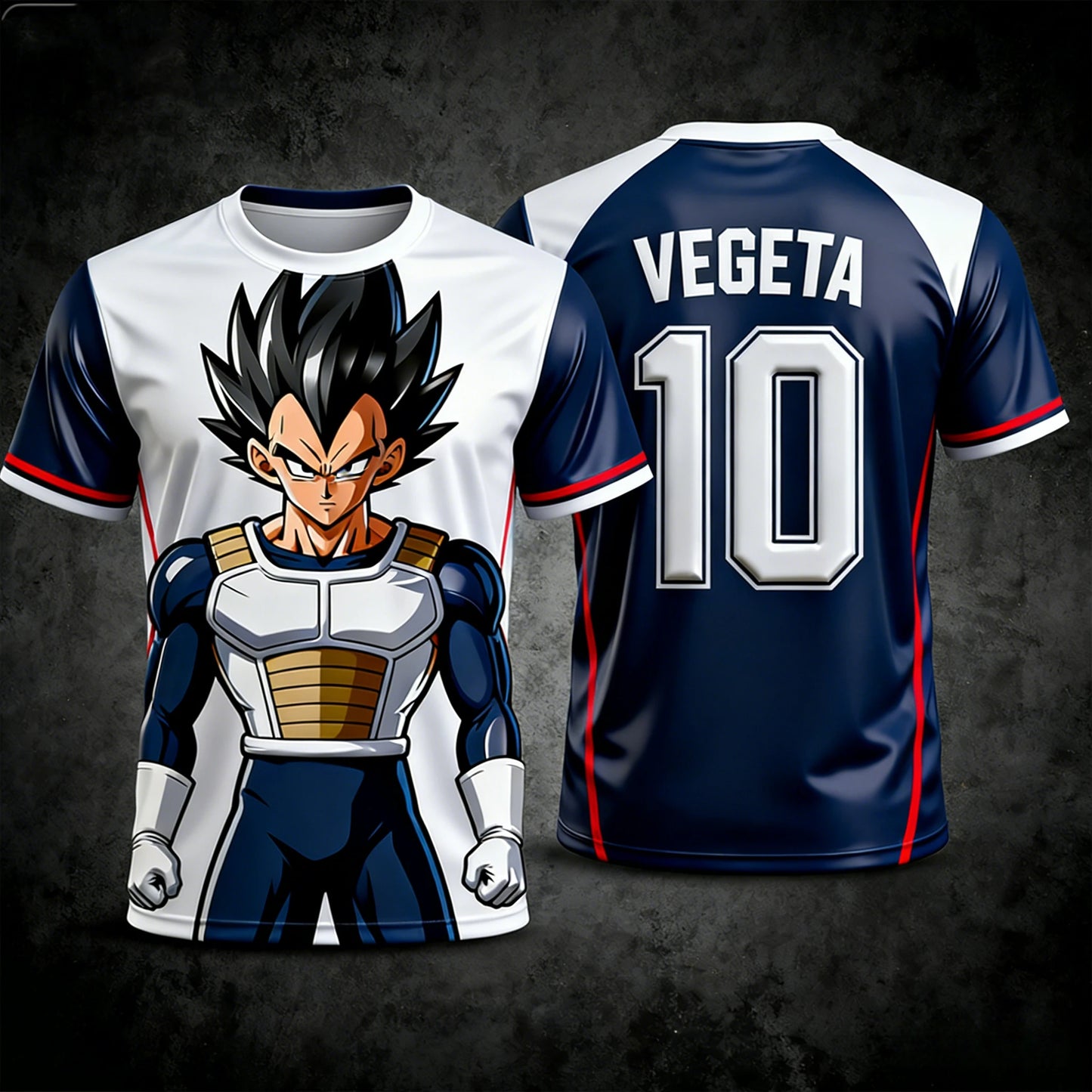 2026 Summer Dragon Ball Z Vegeta Football Jersey T-Shirt Kids Football Special Jersey Kit Adult Men/Women Anime Short Sleeve Y2k