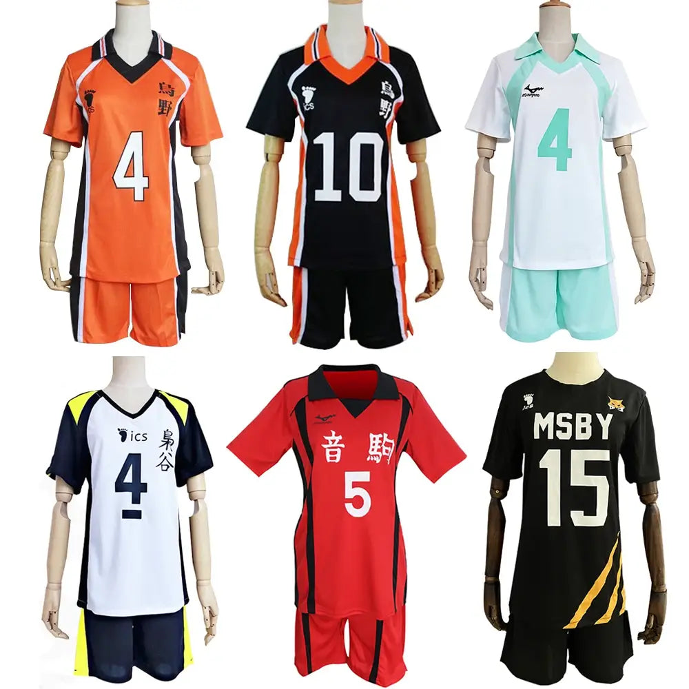 Anime Haikyuu Karasuno Sportswear Cosplay Costumes Nekoma High School Volleyball Club Shoyo Hinata Team Uniform Shirt