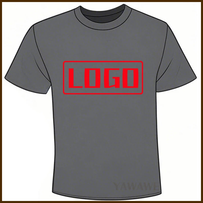 For man Text here Fashionable summer t shirt Custom Design Here Short Sleeve Daily Wear Tailor-made Oneck Rock tees Personalized